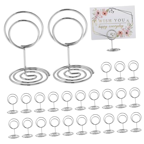 WOONEKY 50 Stück Tischkartenhalter aus Metall Klein und Leicht Stilvolle Fotohalter für Hochzeiten Partys Restaurants Vielseitig Einsetzbar als Karten und Namensschildhalter WOONEKY 50 Stück Tischkartenhalter aus Metall Klein und Leicht Stilvolle Fotohalter für Hochzeiten Partys Restaurants Vielseitig Einsetzbar als Karten und Namensschildhalter von WOONEKY