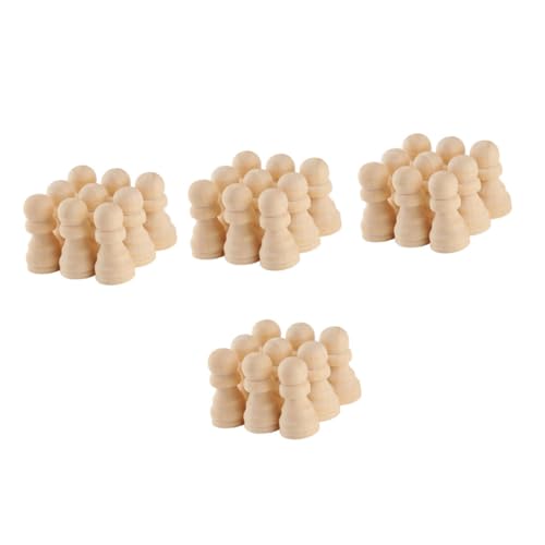 WOONEKY 50Stücke Unbemalte Holzschachfiguren für DIY Projekte Unvollendetes Holzhandwerk für Kreative Bastelarbeiten und Kinderunterhaltung WOONEKY 50Stücke Unbemalte Holzschachfiguren für DIY Projekte Unvollendetes Holzhandwerk für Kreative Bastelarbeiten und Kinderunterhaltung von WOONEKY