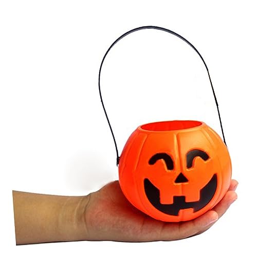 WOONEKY 5St Halloween-Süßigkeitshalter Süßigkeitenhalter Halloween-Ornament halloween süßigkeiten halloween candy Halloween-Süßigkeiten-Eimer Halloween-Kürbis-Eimer lächelndes Gesicht von WOONEKY