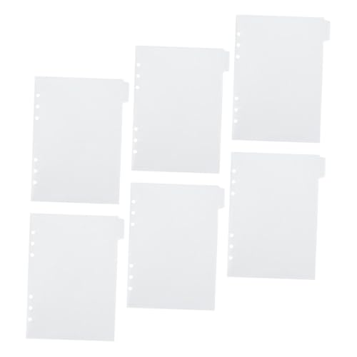 WOONEKY 6 Blätter Teiliges Kunststoff Ordner Taschen Transparente PP Budget Einsteckhüllen Abheftbare Lose Taschen Wiederverwendbar Geeignet für Notizbuch Organizer Büro und Schule von WOONEKY