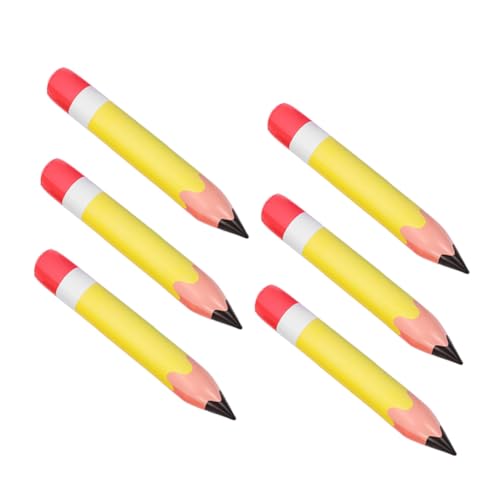 WOONEKY 6 Stück Aufblasbarer Bleistift Teiliges PVC Dekoration für Schulanfang Wand und Tafelverzierung für Klassenräume Langlebig und Leicht für Vielseitige Einsatzmöglichkeiten von WOONEKY