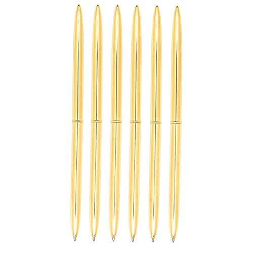 WOONEKY 6 Stück Dualer Metall Kugelschreiber mit Drehmechanismus Leichtes Design Langlebige Blaue Schlanker Gold Stift für Schule und Büro Edle Schreibgeräte für Alltag und WOONEKY 6 Stück Dualer Metall Kugelschreiber mit Drehmechanismus Leichtes Design Langlebige Blaue Schlanker Gold Stift für Schule und Büro Edle Schreibgeräte für Alltag und von WOONEKY