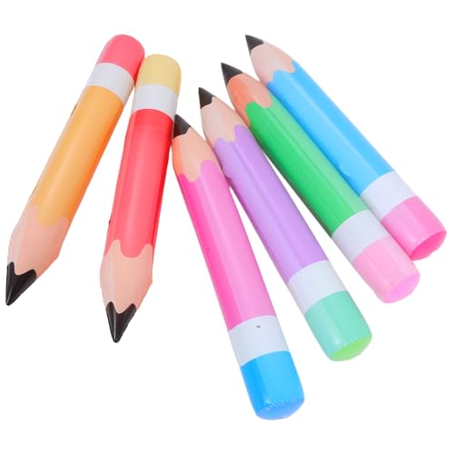 WOONEKY 6 Stück Große Aufblasbare Bleistiftballons Bunte PVC Deko für Schulanfang und Abschlussfeiern Vielseitige Wiederverwendbare Wanddekoration für Klassenräume und Partys WOONEKY 6 Stück Große Aufblasbare Bleistiftballons Bunte PVC Deko für Schulanfang und Abschlussfeiern Vielseitige Wiederverwendbare Wanddekoration für Klassenräume und Partys von WOONEKY