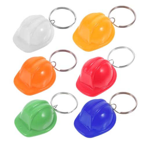 WOONEKY 6 Stück Mini Bauhelm Schlüsselanhänger Farben für Kindergeburtstage Kreative Partygeschenke für Bauarbeiter Themen Praktische Schlüsselanhänger für Jungen WOONEKY 6 Stück Mini Bauhelm Schlüsselanhänger Farben für Kindergeburtstage Kreative Partygeschenke für Bauarbeiter Themen Praktische Schlüsselanhänger für Jungen von WOONEKY