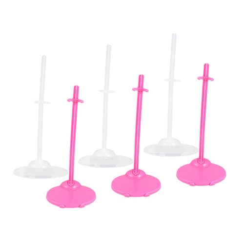 WOONEKY 6 Stück Puppenständer aus Stabilem Tragbare Doll Display Halter für Kleine Puppen Transparent und Rosa Sicherer Halt ohne Verrutschen für Puppenaufsteller und Dekoration WOONEKY 6 Stück Puppenständer aus Stabilem Tragbare Doll Display Halter für Kleine Puppen Transparent und Rosa Sicherer Halt ohne Verrutschen für Puppenaufsteller und Dekoration von WOONEKY