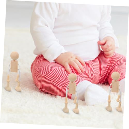 WOONEKY 6 Stück Teiliges DIY Holzfiguren Kleine Holzpuppen zum Bemalen Natürliche Holzfarbe Glatte Oberfläche Kindgerechtes Bastelspielzeug Kreative Holzdekoration WOONEKY 6 Stück Teiliges DIY Holzfiguren Kleine Holzpuppen zum Bemalen Natürliche Holzfarbe Glatte Oberfläche Kindgerechtes Bastelspielzeug Kreative Holzdekoration von WOONEKY