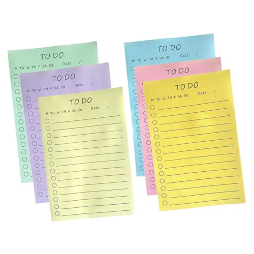 WOONEKY 6 Stück Teiliges Selbstklebender Notizzettel Kleine Haftende Memo Pads in Pastellfarben Praktische Schreibblöcke für Büro Schule und Zuhause Vielseitig Einsetzbare Klebezettel für WOONEKY 6 Stück Teiliges Selbstklebender Notizzettel Kleine Haftende Memo Pads in Pastellfarben Praktische Schreibblöcke für Büro Schule und Zuhause Vielseitig Einsetzbare Klebezettel für von WOONEKY