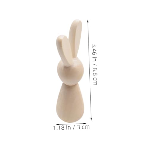 WOONEKY 6 Stück Teiliges Unbemalte Holzhasen DIY Bastelfiguren aus Holz für Ostern Bemalbare Kaninchen als Tischdekoration und Partyornamente für Erwachsene WOONEKY 6 Stück Teiliges Unbemalte Holzhasen DIY Bastelfiguren aus Holz für Ostern Bemalbare Kaninchen als Tischdekoration und Partyornamente für Erwachsene von WOONEKY