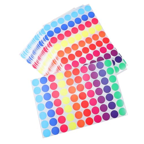 WOONEKY 60 Blatt Bunte Punkt Aufkleber Selbstklebende Runde Farbetiketten für Büro Schule Heimorganisation Farben Punkte pro Blatt Vielseitige Beschriftungs und Markierungssticker WOONEKY 60 Blatt Bunte Punkt Aufkleber Selbstklebende Runde Farbetiketten für Büro Schule Heimorganisation Farben Punkte pro Blatt Vielseitige Beschriftungs und Markierungssticker von WOONEKY