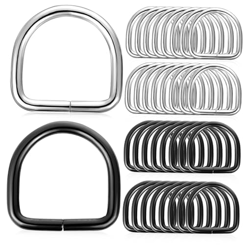 WOONEKY 60 Stück D Ringe für Taschen Metall Schnallen Verschiedenen Farben für DIY Taschenzubehör Strapazierfähig und Einfach zu Verwenden für Handtaschen und Geldbörsen WOONEKY 60 Stück D Ringe für Taschen Metall Schnallen Verschiedenen Farben für DIY Taschenzubehör Strapazierfähig und Einfach zu Verwenden für Handtaschen und Geldbörsen von WOONEKY