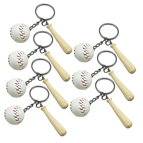 WOONEKY 7 Stück Schlüsselbunddekoration Baseball Schlagballschläger Schlüsselkette Schlüssel Zubehör Fledermäuse Schlüsselanhänger Klein Dekorate Für Sport-souvenirs Holz Weiß WOONEKY 7 Stück Schlüsselbunddekoration Baseball Schlagballschläger Schlüsselkette Schlüssel Zubehör Fledermäuse Schlüsselanhänger Klein Dekorate Für Sport-souvenirs Holz Weiß von WOONEKY