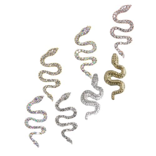 WOONEKY 7 Stück Teiliges Nail Charms mit Glänzenden Schlangen Designs aus Langlebigem für Kreative DIY Nail Art für Maniküre Party und Nagelpflege Praktische Anwendung für Anfänger und von WOONEKY