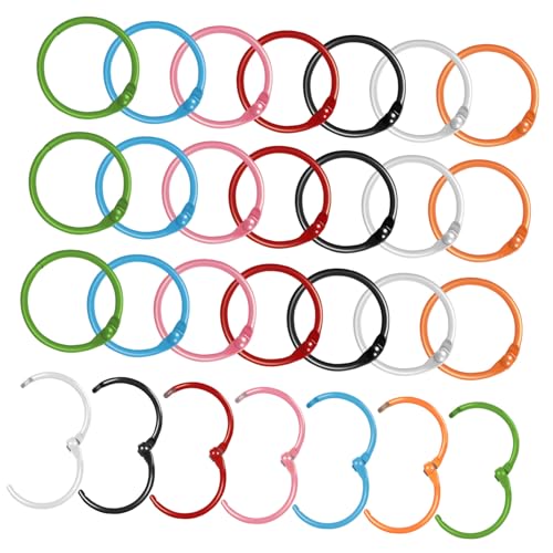 WOONEKY 70 Teiliges Bunte Metall Buchringe Stabile Binder Rings für Karteikarten Flashcards und Schlüsselanhänger Kompakte Lose Ringe Langlebig Farbige Organizer für Schule und Büro WOONEKY 70 Teiliges Bunte Metall Buchringe Stabile Binder Rings für Karteikarten Flashcards und Schlüsselanhänger Kompakte Lose Ringe Langlebig Farbige Organizer für Schule und Büro von WOONEKY