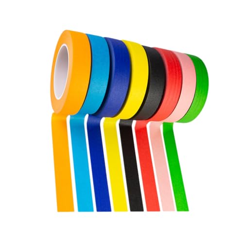 WOONEKY 8 Rollen Buntes Washi Tape DIY Klebeband Breit Lang Abreißbar für Scrapbooking Planer Dekoration Kunsthandwerk WOONEKY 8 Rollen Buntes Washi Tape DIY Klebeband Breit Lang Abreißbar für Scrapbooking Planer Dekoration Kunsthandwerk von WOONEKY