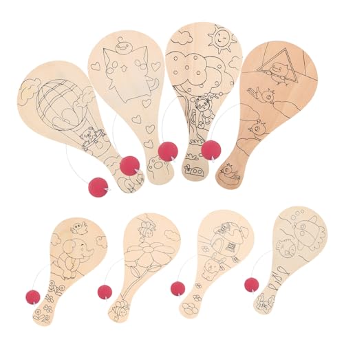 WOONEKY 8 Stück Teiliges Blanko Holz Paddel für Leichtes DIY Bastel Table Tennis Schläger Unbemalte Holzoberfläche zum Bemalen Malspielzeug für Familien und Hand Auge Koordination WOONEKY 8 Stück Teiliges Blanko Holz Paddel für Leichtes DIY Bastel Table Tennis Schläger Unbemalte Holzoberfläche zum Bemalen Malspielzeug für Familien und Hand Auge Koordination von WOONEKY