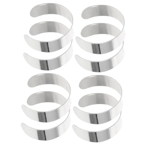 WOONEKY 8 Stück Teiliges Edelstahl Armbandrohling Rost Manschetten Innenkern für DIY Lederarmbänder Handgemacht Schmuckherstellung Flexibel und Langlebig WOONEKY 8 Stück Teiliges Edelstahl Armbandrohling Rost Manschetten Innenkern für DIY Lederarmbänder Handgemacht Schmuckherstellung Flexibel und Langlebig von WOONEKY