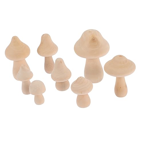 WOONEKY 8 Stück Teiliges Set DIY Holzpilze zum Bemalen Unvollendete Holzfiguren für Kreative Bastelprojekte und Graffiti WOONEKY 8 Stück Teiliges Set DIY Holzpilze zum Bemalen Unvollendete Holzfiguren für Kreative Bastelprojekte und Graffiti von WOONEKY