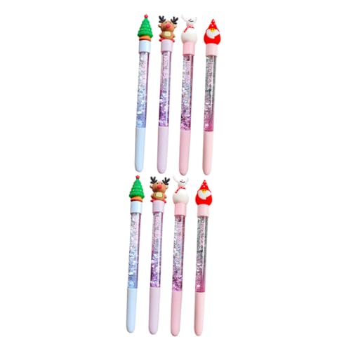 WOONEKY 8 Stück Teiliges Weihnachts Gelstifte mit Cartoon Design Glattes Leicht und Tragbar als Niedlicher Kugelschreiber für Schule Büro und Geschenke WOONEKY 8 Stück Teiliges Weihnachts Gelstifte mit Cartoon Design Glattes Leicht und Tragbar als Niedlicher Kugelschreiber für Schule Büro und Geschenke von WOONEKY