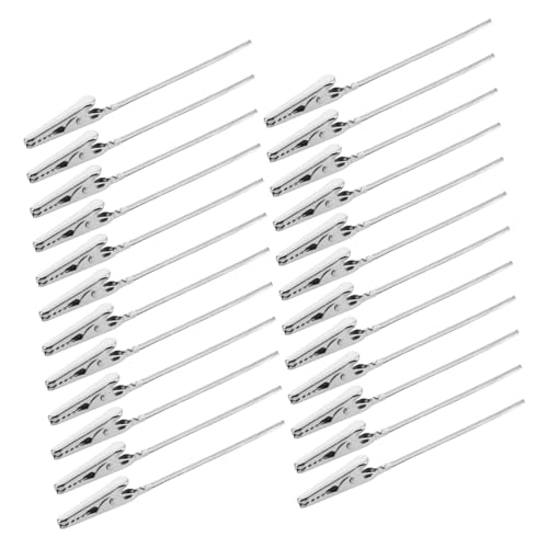 WOONEKY 80 Stück Teiliges Memo Clip aus Stahl Alligator Klammern für Karten Fotos und Notizen Robust und Vielseitig Moderner Metallhalter für Büro Zuhause und Unterwegs Langlebig und von WOONEKY