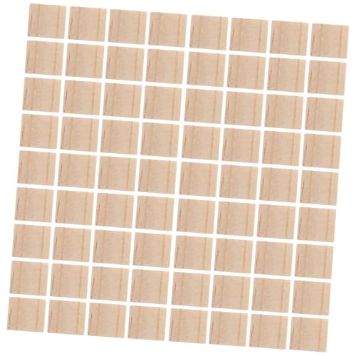 WOONEKY 800 Stück Unfinished Blank Wood Tiles Kleine Holzstücke für DIY Basteln Alphabet Lernspielzeug Feinmotorik Familienaktivitäten von WOONEKY