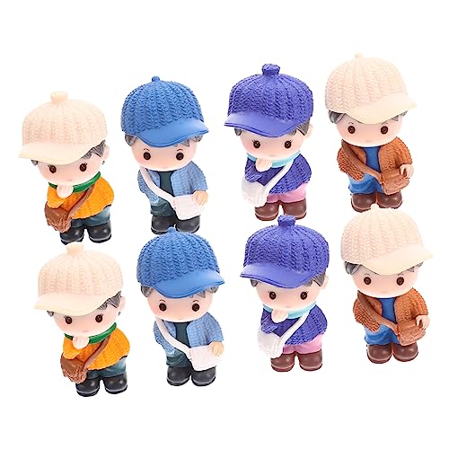 WOONEKY 8stücke Kleine Mädchenfigur Und Jungenfigur Als Partydeko Schreibtischfigur Kuchendekoration Kinderzimmerdeko Kinderspielzeug Und Geschenkidee Aus PVC-Material von WOONEKY