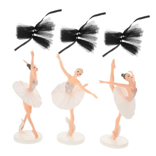 WOONEKY Ballett Mädchen Kuchen Deko Teilig Tüllrock Ballerina Figur Geburtstag Mädchen Partydeko Tanzende Tortendekoration für Home Decor von WOONEKY