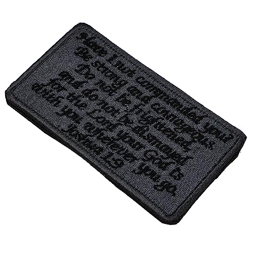 WOONEKY Bestickter Bibelvers Aufnäher Patch mit Dekorativer Armband Patch für Kleidung Jeans Rucksäcke DIY Nähen und Reparatur Schwarz WOONEKY Bestickter Bibelvers Aufnäher Patch mit Dekorativer Armband Patch für Kleidung Jeans Rucksäcke DIY Nähen und Reparatur Schwarz von WOONEKY
