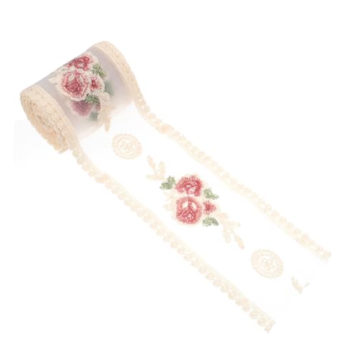 WOONEKY Besticktes Rosen Spitzenband DIY Bastelmaterial Leicht Atmungsaktiv Strapazierfähig für Haarschleifen Kleidung Handwerk WOONEKY Besticktes Rosen Spitzenband DIY Bastelmaterial Leicht Atmungsaktiv Strapazierfähig für Haarschleifen Kleidung Handwerk von WOONEKY