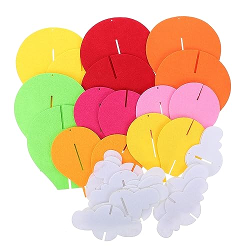 WOONEKY Bunte Filz Heißluftballon Hängedeko für Klassenzimmer und Teilig mit Wolken Kreative Kinderzimmer und Kindertags Dekoration Umweltfreundlich und Sicher WOONEKY Bunte Filz Heißluftballon Hängedeko für Klassenzimmer und Teilig mit Wolken Kreative Kinderzimmer und Kindertags Dekoration Umweltfreundlich und Sicher von WOONEKY
