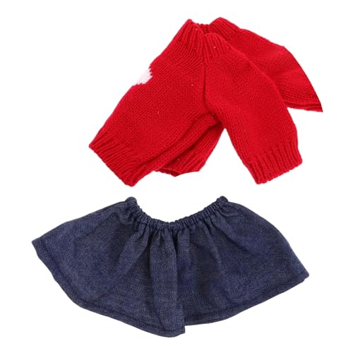 WOONEKY Cartoon Puppe Kleidung Stofftier Pullover Kleid Plüsch Spielzeug Outfits WOONEKY Cartoon Puppe Kleidung Stofftier Pullover Kleid Plüsch Spielzeug Outfits von WOONEKY