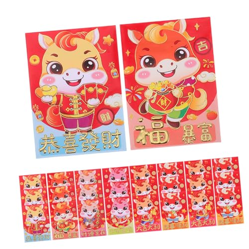 WOONEKY Cartoon-rotes Paket Rote Chinesische Umschläge Neujahr Neues Jahr Frühling Festival Red Envelope Papier WOONEKY Cartoon-rotes Paket Rote Chinesische Umschläge Neujahr Neues Jahr Frühling Festival Red Envelope Papier von WOONEKY