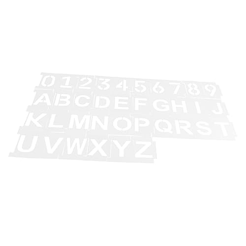 WOONEKY DIY Buchstaben und Zahlenschablonen Wiederverwendbare Malschablonen für Waschbar für Kreative Projekte und Bastelideen mit Freunden und Familie von WOONEKY