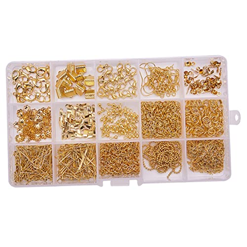 WOONEKY DIY Ohrschmuck Zubehör Goldfarben Langlebige Schmuckmaterialien für Ohrringe Basteln Aufbewahrungsbox für Einfache Organisation Geeignet für Schmuck Selber Machen Damen Ohrring WOONEKY DIY Ohrschmuck Zubehör Goldfarben Langlebige Schmuckmaterialien für Ohrringe Basteln Aufbewahrungsbox für Einfache Organisation Geeignet für Schmuck Selber Machen Damen Ohrring von WOONEKY