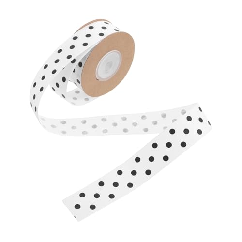 WOONEKY Dotted Ribbon Hochwertiges Polyester Geschenkband für Diy Bastelprojekte Dekorationen Wreaths und Baum Verpackungen Rolle Weiß WOONEKY Dotted Ribbon Hochwertiges Polyester Geschenkband für Diy Bastelprojekte Dekorationen Wreaths und Baum Verpackungen Rolle Weiß von WOONEKY