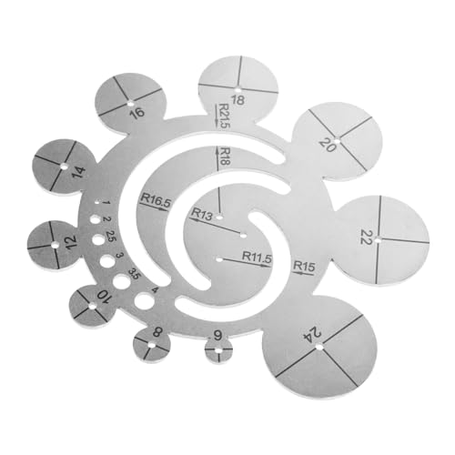 WOONEKY Edelstahl Leder schneideschablone Rundes Präzisions lineal für DIY Lederhandwerk Robust und Langlebig Vielseitig Einsetzbar für Leder Stoffarbeiten Halbrunde Kanten für Exakte WOONEKY Edelstahl Leder schneideschablone Rundes Präzisions lineal für DIY Lederhandwerk Robust und Langlebig Vielseitig Einsetzbar für Leder Stoffarbeiten Halbrunde Kanten für Exakte von WOONEKY