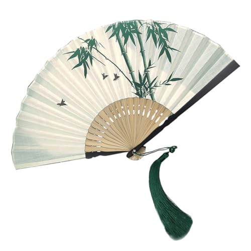 WOONEKY Faltbarer Handfächer im Chinesischen Stil Vintage Fächer mit Quaste für Tanz Dekoration und Sommerreisen Leicht und Langlebig aus WOONEKY Faltbarer Handfächer im Chinesischen Stil Vintage Fächer mit Quaste für Tanz Dekoration und Sommerreisen Leicht und Langlebig aus von WOONEKY