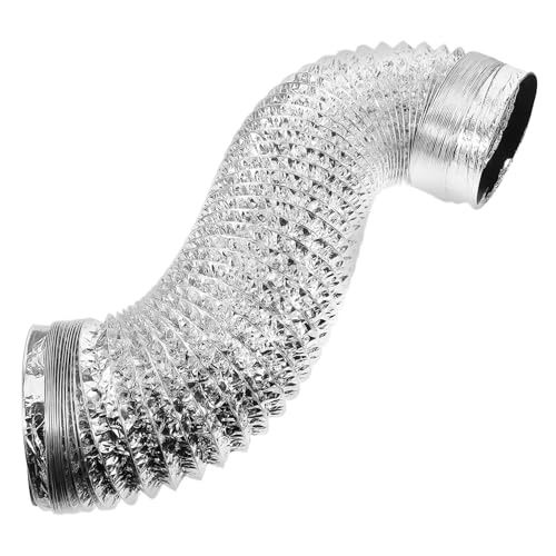 WOONEKY Flexibler Abluftschlauch Aluminiumfolie Robustes Ventilationsrohr für Dunstabzugshaube Heizöfen und Campingausflüge Einfache Installation Flexibel und Praktisch von WOONEKY