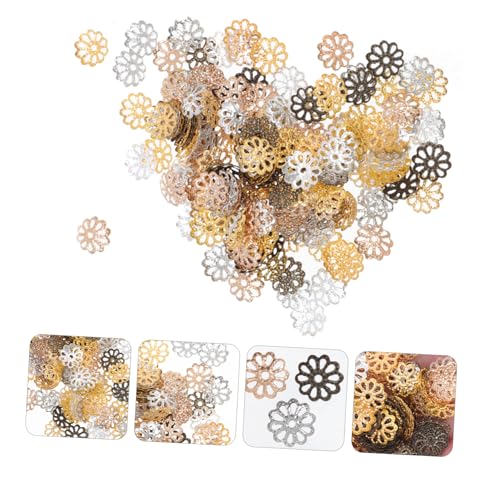 WOONEKY Flower Hollow Out Bead Caps DIY Schmuckzubehör mit Glatter Oberfläche und Abgerundeten Kanten Gemischte Farben für Armbänder und Bastelprojekte WOONEKY Flower Hollow Out Bead Caps DIY Schmuckzubehör mit Glatter Oberfläche und Abgerundeten Kanten Gemischte Farben für Armbänder und Bastelprojekte von WOONEKY