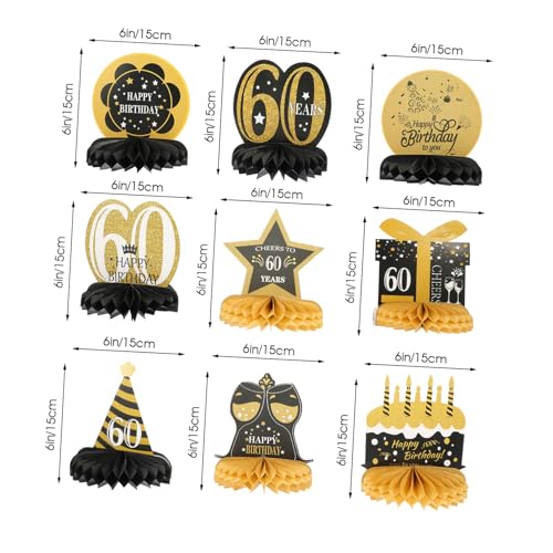 WOONEKY Geburtstag Party Dekoration Schwarze Gold Honeycomb Papier Fächer Kreative Geburtstagsdeko für Tisch und Foto Hintergrund Leicht Platzsparend für Innen und Außen WOONEKY Geburtstag Party Dekoration Schwarze Gold Honeycomb Papier Fächer Kreative Geburtstagsdeko für Tisch und Foto Hintergrund Leicht Platzsparend für Innen und Außen von WOONEKY