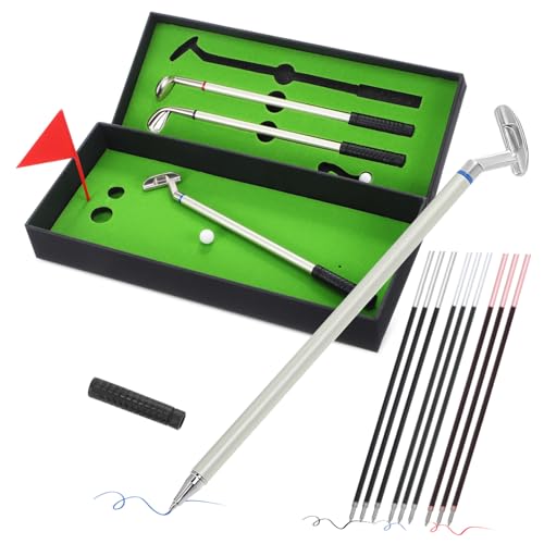 WOONEKY Golf-Stift-Set Golfkugelschreiber Golfstrumpffüller für Golfstrumpf Stocker Kugelschreiber Nachfüllungen Desktop-Golfstifte Golf-Stifte Lustiger Golfstift Metall WOONEKY Golf-Stift-Set Golfkugelschreiber Golfstrumpffüller für Golfstrumpf Stocker Kugelschreiber Nachfüllungen Desktop-Golfstifte Golf-Stifte Lustiger Golfstift Metall von WOONEKY