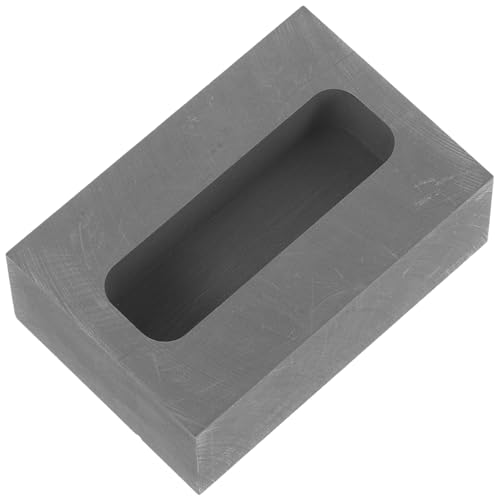WOONEKY Graphitbarrenform Gussform Hochreiner Graphittiegel für Gold Silber Kupfer Metallgießen Leicht zu Entformen und Langlebig von WOONEKY