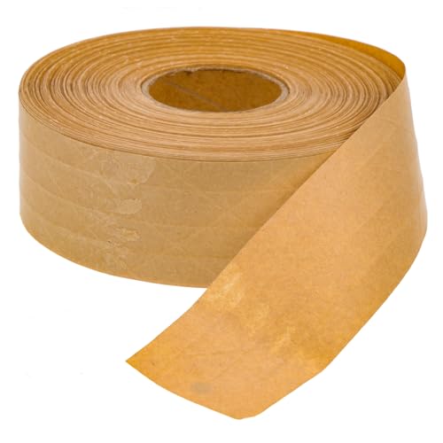 WOONEKY Hochklebendes Kraftpapier Klebeband Beschreibbar Hitzebeständig Umweltfreundlich Vielseitig für Verpackung DIY Basteln und Paketversand von WOONEKY