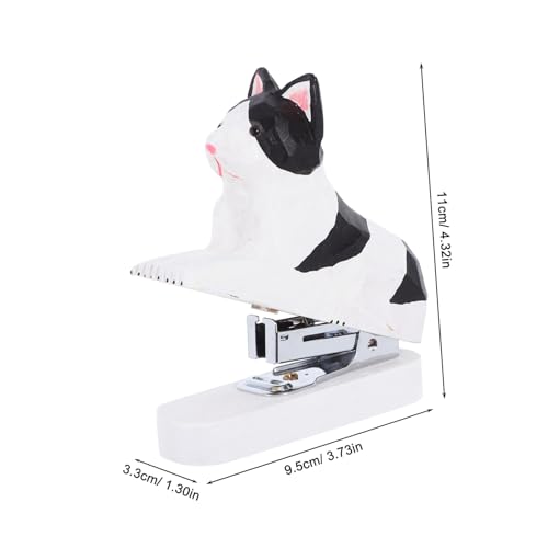 WOONEKY Holz Katzen Hefter Mini Tier Hefter für Büro und Schule Handgefertigte Holzschnitzerei Dekorativer für Tragbares Bürobedarf für Erwachsene WOONEKY Holz Katzen Hefter Mini Tier Hefter für Büro und Schule Handgefertigte Holzschnitzerei Dekorativer für Tragbares Bürobedarf für Erwachsene von WOONEKY