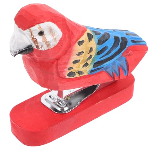 WOONEKY Holz Tierhefter Handgefertigt und Langlebig Praktischer Desktop Stapler für Büro und Schule Wiederverwendbar Kreatives Design als für Unterwegs von WOONEKY