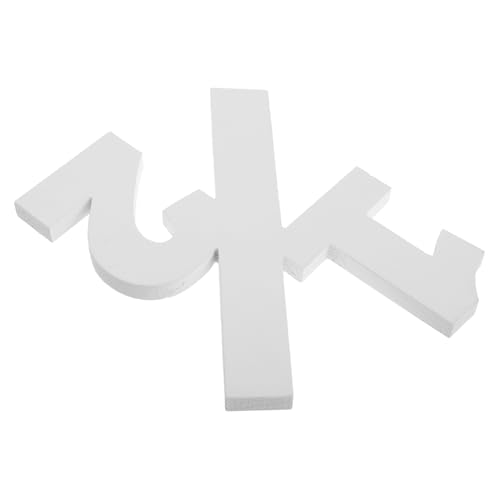 WOONEKY Holz Zahlen Unfertige Zahlen für Babygeburtstagsfeier Dekorative Tischdeko DIY Fotorequisiten Elegante Holzdekoration für Kinderpartys von WOONEKY