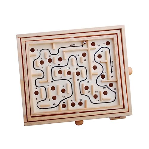 WOONEKY Holzperlen Labyrinthspielzeug aus Holz Pädagogisches Denkspiel für Fördert Logisches Geduld und Problemlösungsfähigkeiten Geeignet für Jungen und Mädchen WOONEKY Holzperlen Labyrinthspielzeug aus Holz Pädagogisches Denkspiel für Fördert Logisches Geduld und Problemlösungsfähigkeiten Geeignet für Jungen und Mädchen von WOONEKY
