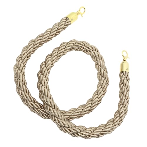 WOONEKY Jute Absperrseil mit Haken Robustes Barriereseil für Menschenansammlungen Warteschlangen und Veranstaltungen Juteseil mit Champagnerfarbenen Haken für Elegante WOONEKY Jute Absperrseil mit Haken Robustes Barriereseil für Menschenansammlungen Warteschlangen und Veranstaltungen Juteseil mit Champagnerfarbenen Haken für Elegante von WOONEKY