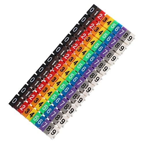 WOONEKY 100 Stück Kabel-tags Bunte Kabel-etiketten Zahlen Draht-kennung Für Elektronik von WOONEKY