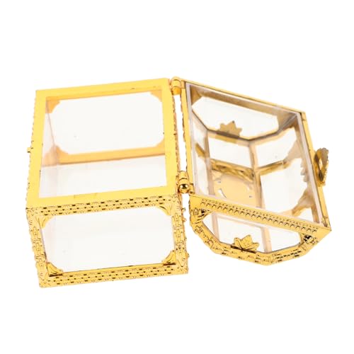 WOONEKY Kleiner Schatztruhe Box Transparente Goldene Aufbewahrungsbox für Hochzeiten Geburtstagsfeiern und Partys Dekorative Geschenkbox für Süßigkeiten und Erinnerungsstücke WOONEKY Kleiner Schatztruhe Box Transparente Goldene Aufbewahrungsbox für Hochzeiten Geburtstagsfeiern und Partys Dekorative Geschenkbox für Süßigkeiten und Erinnerungsstücke von WOONEKY