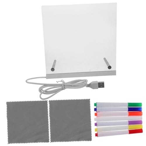 WOONEKY LED Leuchtendes Zeichenbrett mit Bunten Stiften Transparentes Abwischbares Schreibbrett für Jungen und Mädchen Tragbares DIY Fluoreszenz-whiteboard für Kinderzimmer Schule Zuhause WOONEKY LED Leuchtendes Zeichenbrett mit Bunten Stiften Transparentes Abwischbares Schreibbrett für Jungen und Mädchen Tragbares DIY Fluoreszenz-whiteboard für Kinderzimmer Schule Zuhause von WOONEKY